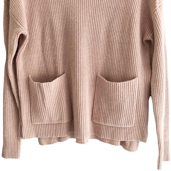 Madewell Patch Pocket Knit Pullover Sweater Blush Pink Size - Picture 8 of 11